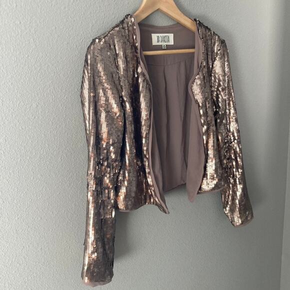 BB Dakota Sequin Jacket - Gold / Bronze - Medium - Picture 3 of 7